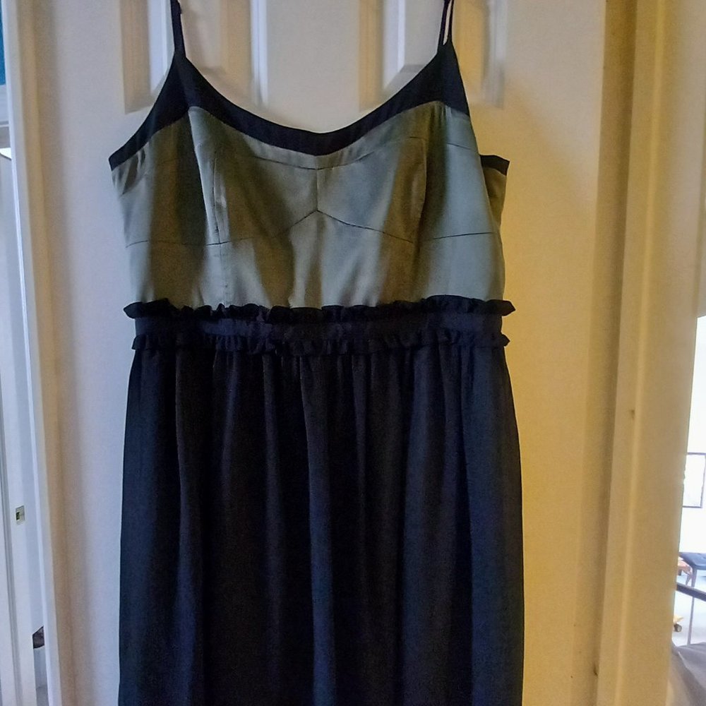 BCBG Olive Green and Black Cocktail Dress